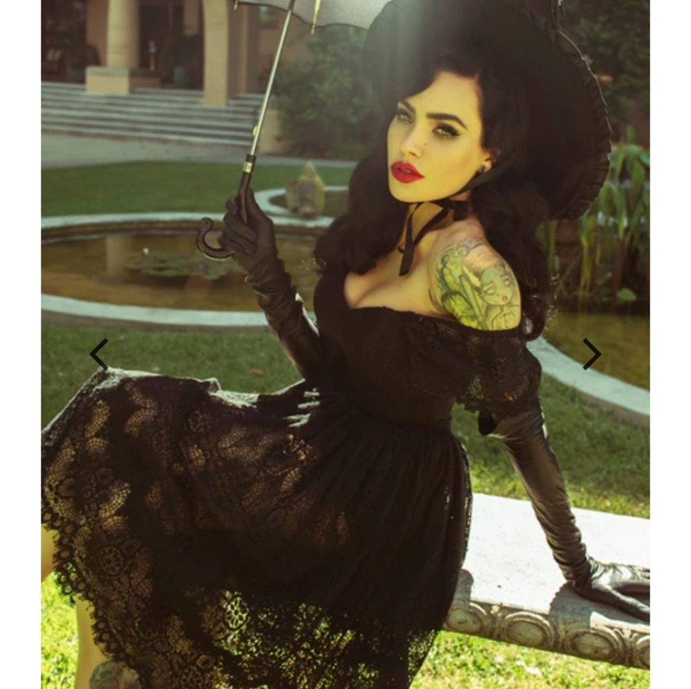 La Femme en Noir Southern Gothic bustier top size Small